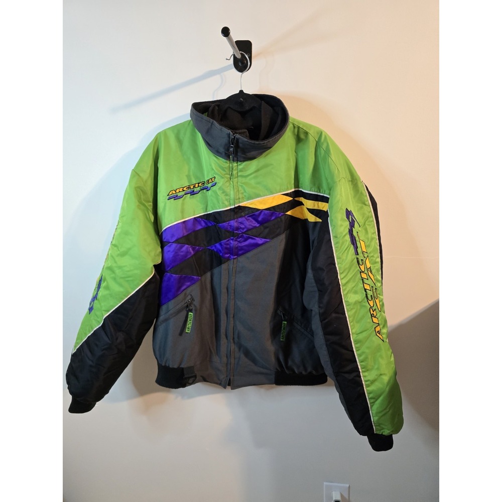 COMPLETE 2 In 1 Vintage‎ 90s Team Arctic Cat Racing Jacket Snowmobile XL